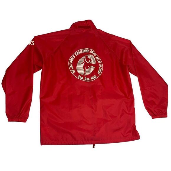 Vintage 80s China Jacket Asics Jaaf World Challenge Road Relay Hood 1988 - Picture 1 of 10